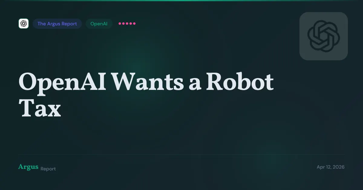 OpenAI Is Preparing for Its IPO. It's Also Proposing Robot Taxes.